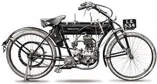 Historische Zeichnung eines frühen Puch Motorrads